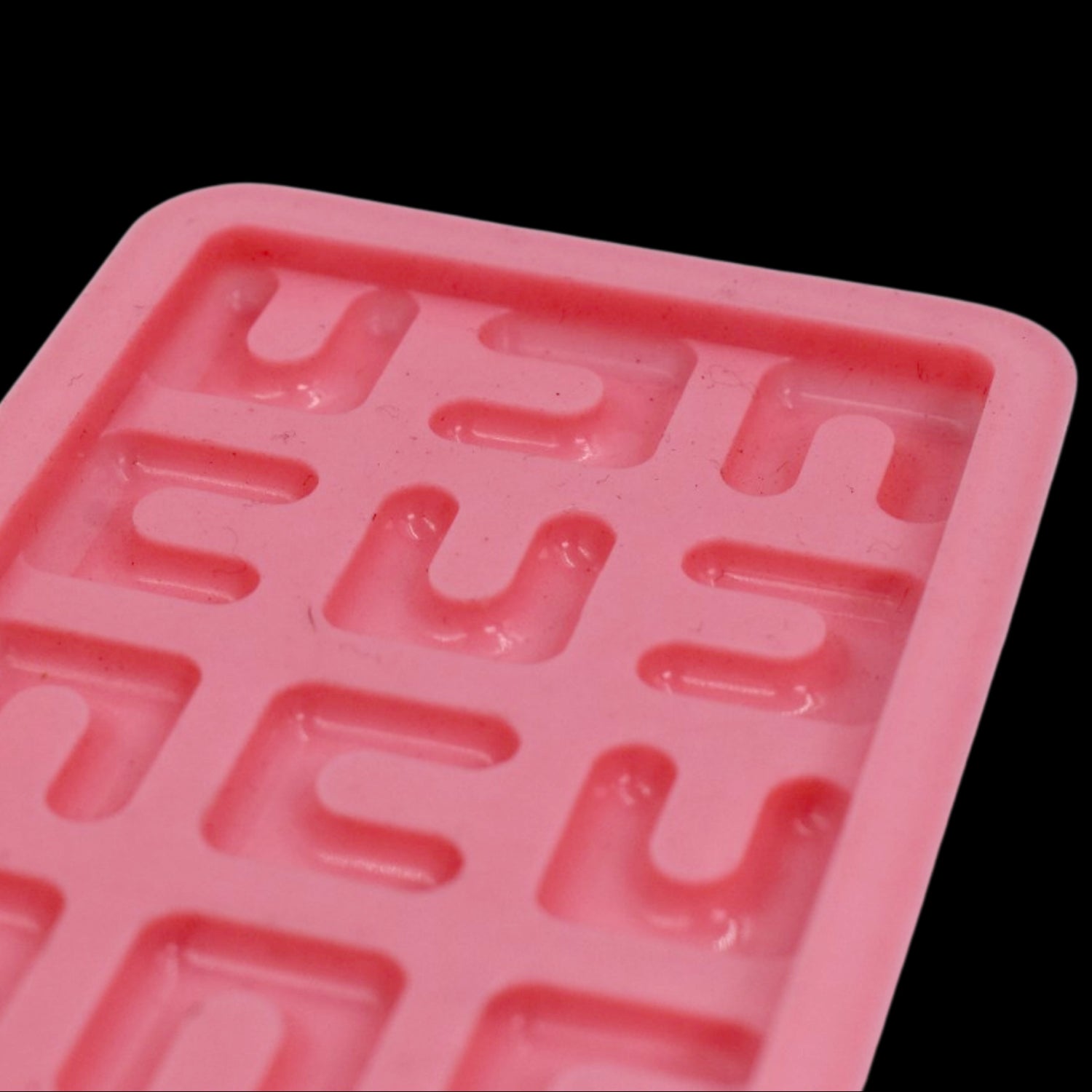 4889 Maze shape chocolate mold tray cake baking mold Flexible silicone chocolate making tool 