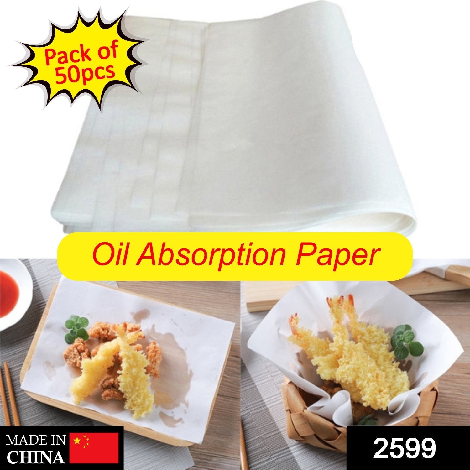 2599 Oil Absorbing Sheets Cooking Paper 