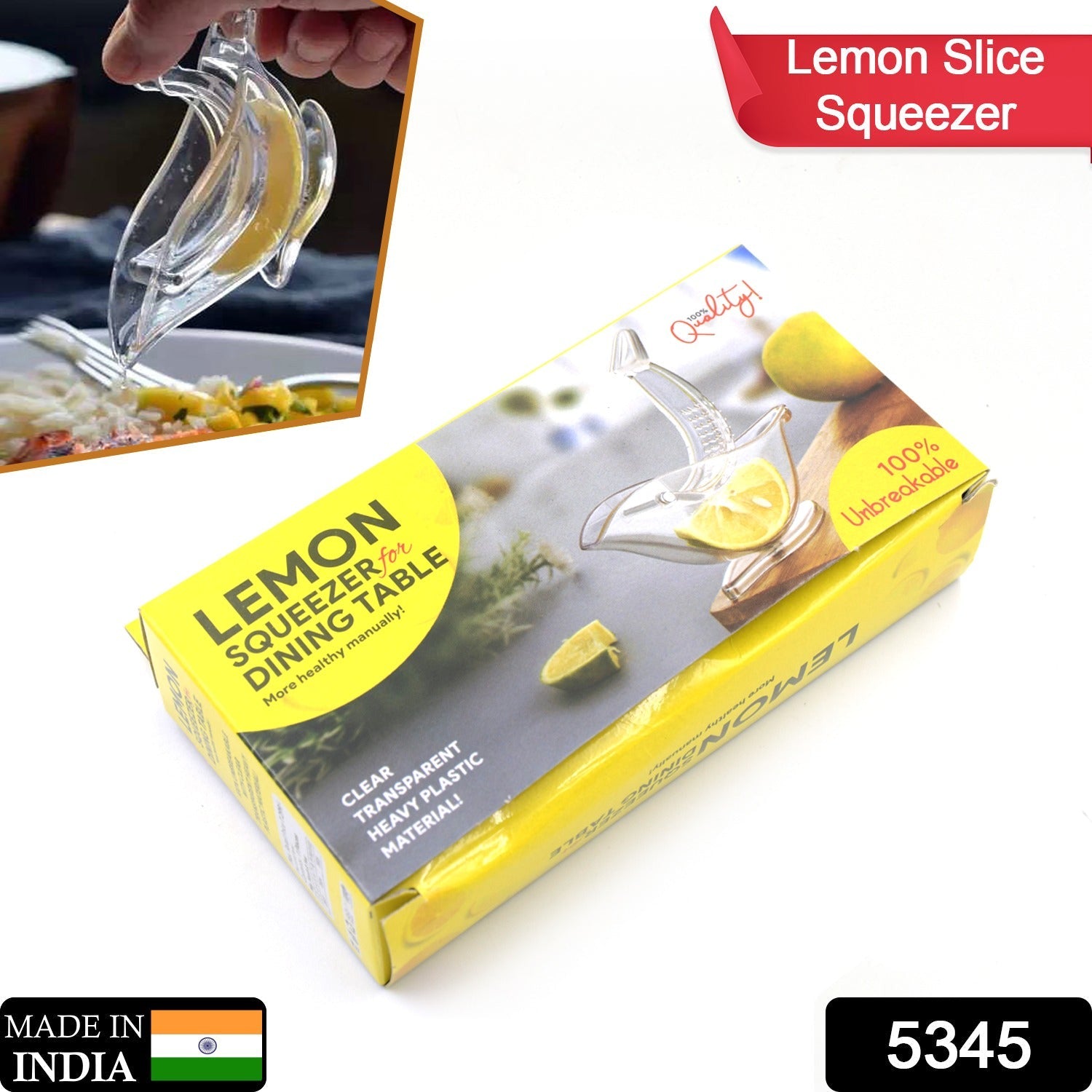 Manual Lemon Slice Squeezer, Portable Transparent Fruit Juicer, Orange Citrus Manual Bird Shape Hand Juicer for Orange Lemon Lime,for Kitchen (Color Box)