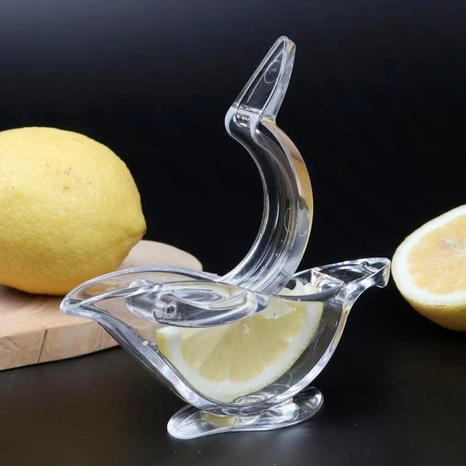5345 Manual Lemon Slice Squeezer, Portable Transparent Fruit Juicer, Orange Citrus Manual Bird Shape Hand Juicer for Orange Lemon Lime,for Kitchen (Card Packing) 